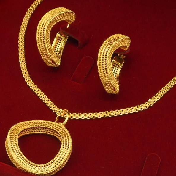 Gold-Plated Two Piece Jewelry Set