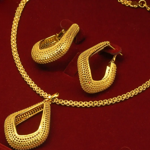 Gold-Plated Two Piece Jewelry Set