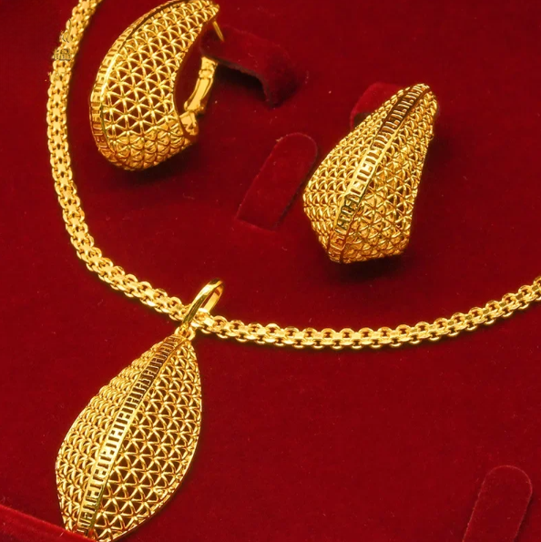 Gold-Plated Two Piece Jewelry Set