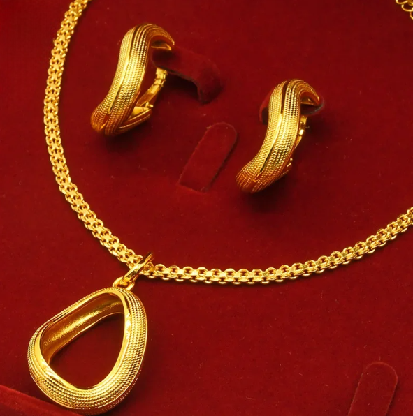 Gold-Plated Two Piece Jewelry Set