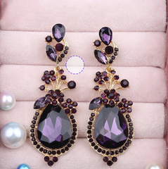 Vintage Crystal Water Drop Earrings