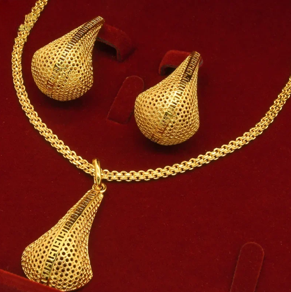 Gold-Plated Two Piece Jewelry Set