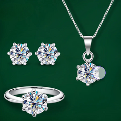 Luxurious 9 CT Moissanite Diamond Jewelry Set for Women