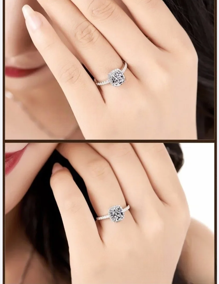 Luxury 4 Carat CZ Diamond Crystal Wedding Ring for Women