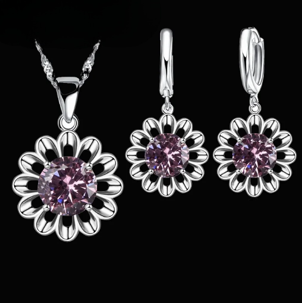 Fashion 925 Sterling Silver Wedding Jewelry Set for Women