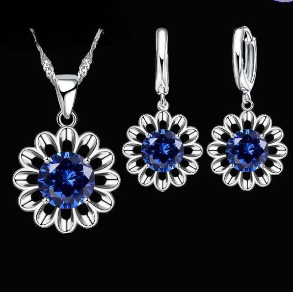 Fashion 925 Sterling Silver Wedding Jewelry Set for Women