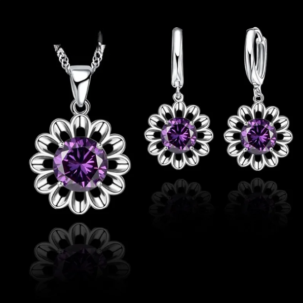 Fashion 925 Sterling Silver Wedding Jewelry Set for Women