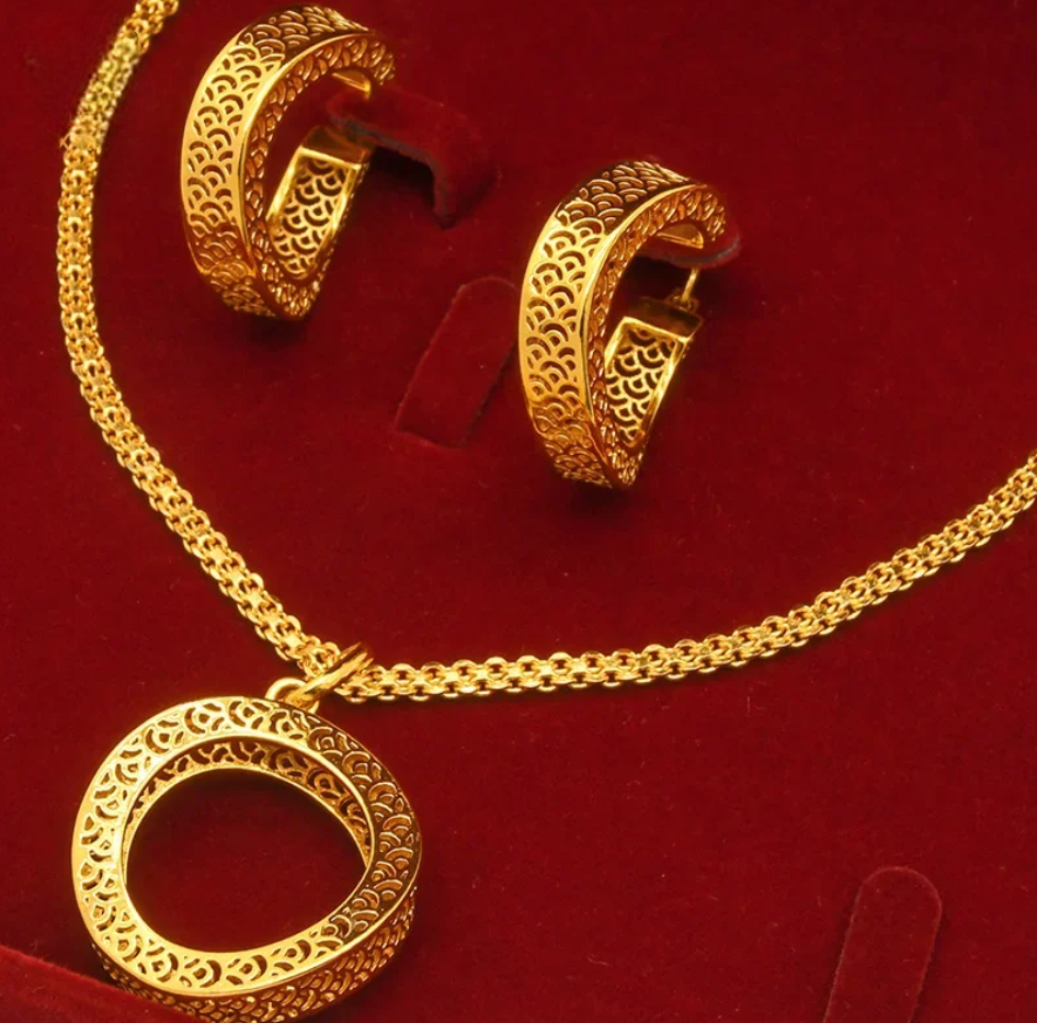 Gold-Plated Two Piece Jewelry Set