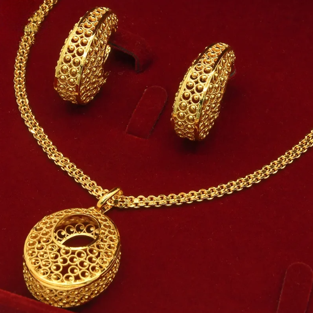 Gold-Plated Two Piece Jewelry Set