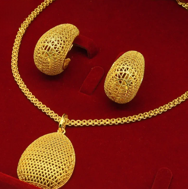 Gold-Plated Two Piece Jewelry Set