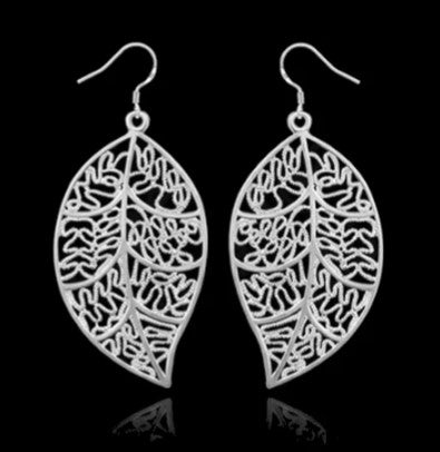 Leaf Motif Sterling Silver Jewelry Set