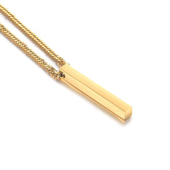 Personalized 18K Gold Plated Bar Necklace