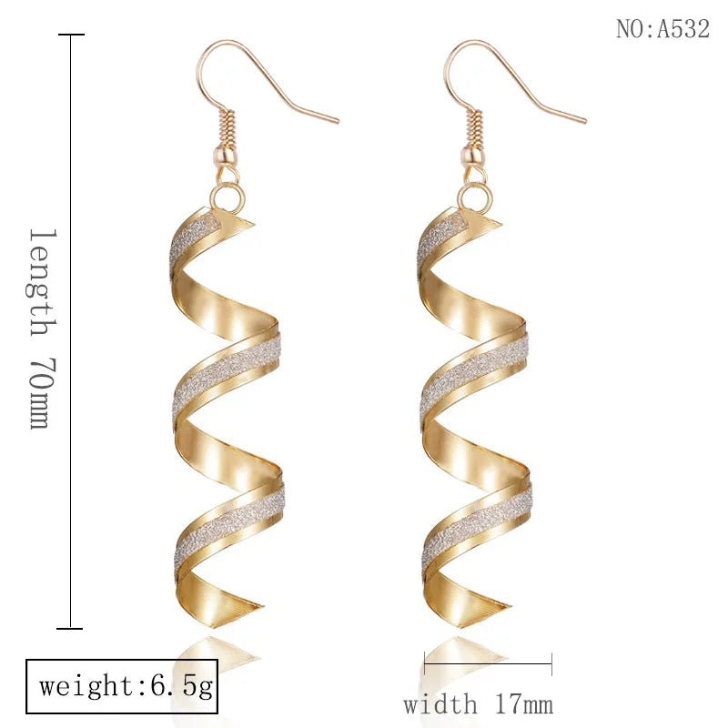 Geometric Spiral Earrings