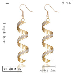 Geometric Spiral Earrings