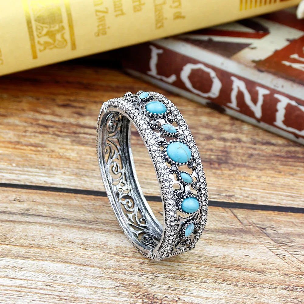 Sunspicems Vintage Round Resin Bangles for Women