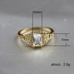 Elegant Shiny CZ Stone Engagement Rings