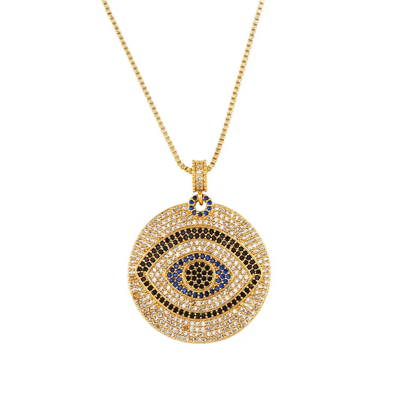 Geometric Pendant Necklace with Protective Design