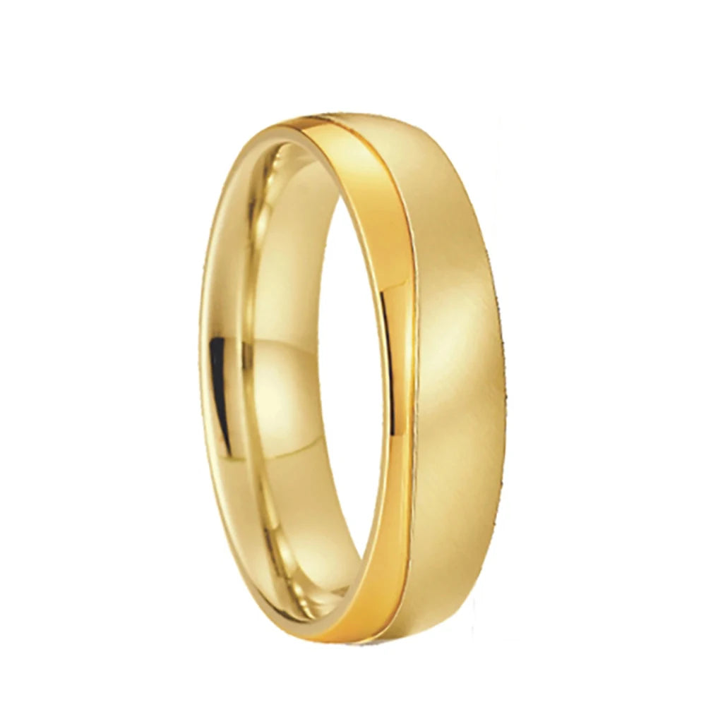 Couple's Love Alliance 18k Gold Wedding Rings Set