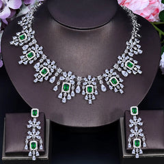 Elegant Bridal Jewelry Set with Cubic Zirconia