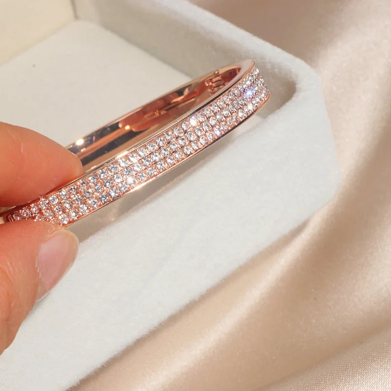 Timeless Crystal Cuff Bangle Bracelets