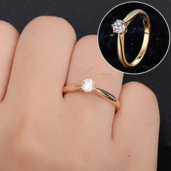 Trendy White/Gold Plated Engagement Rings - Various Sizes