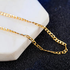 DOTEFFIL 925 Sterling Silver Sideways 18k Gold Necklace