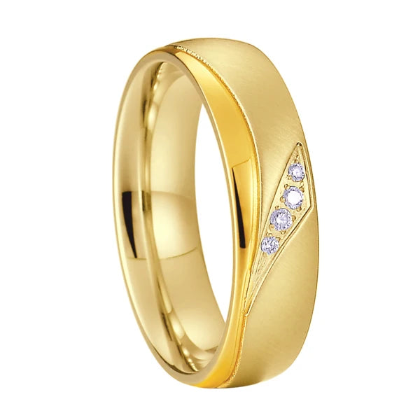 Couple's Love Alliance 18k Gold Wedding Rings Set