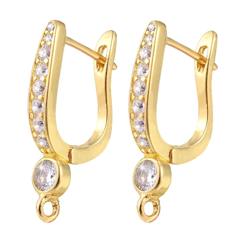 Juya 18K Gold Plated Bridal Jewelry Making Ear Wire Fasteners