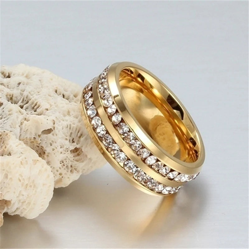 Charming Heart-Shaped Ring Set