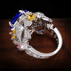 Elegant Sapphire Sterling Silver Rings for Women