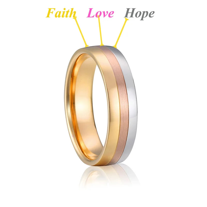 Couple's Love Alliance 18k Gold Wedding Rings Set