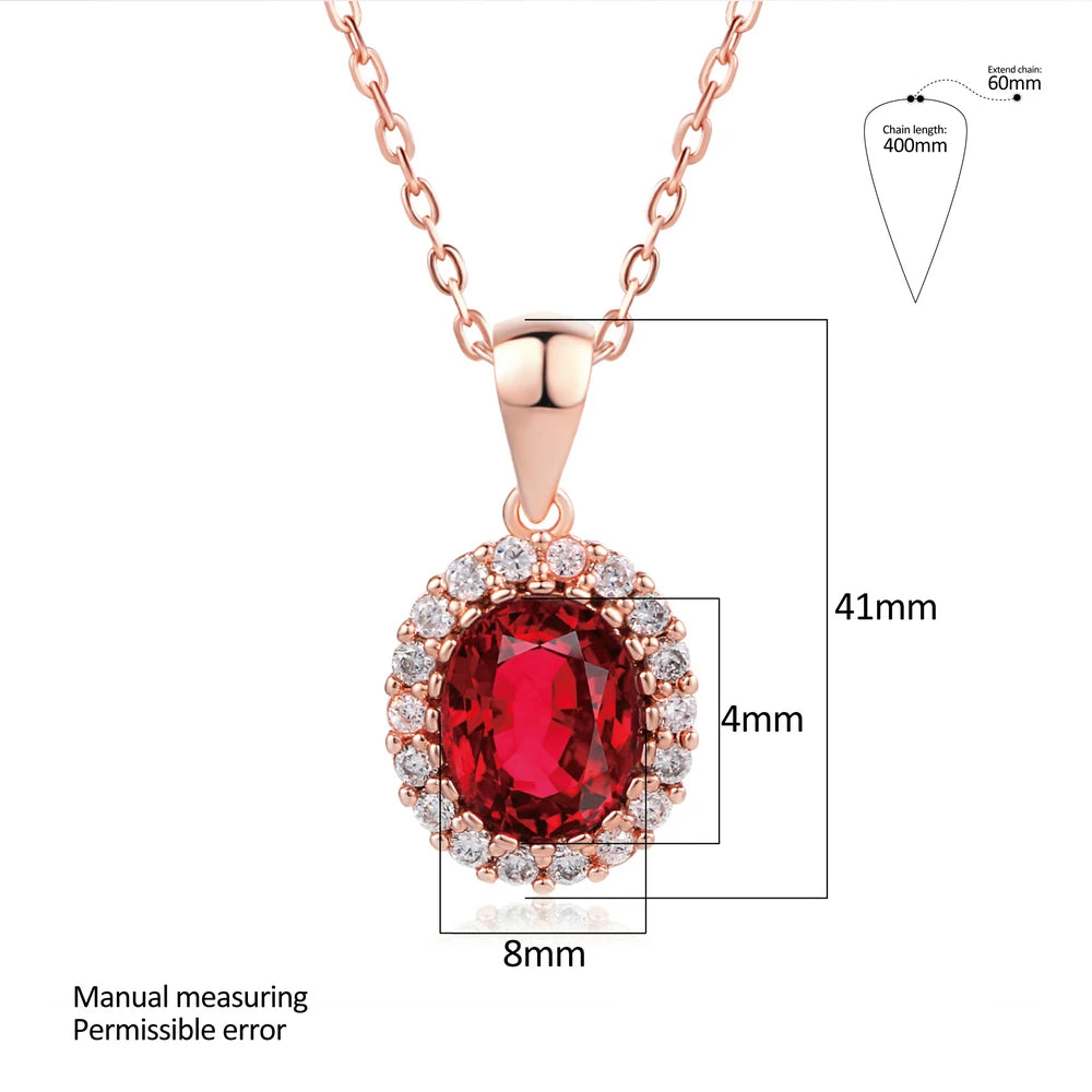 Elegant Rose Gold Color Pendant Necklace