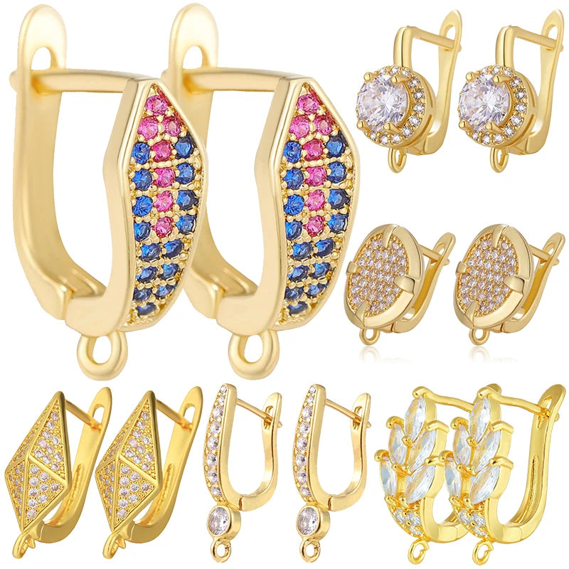 Juya 18K Gold Plated Bridal Jewelry Making Ear Wire Fasteners