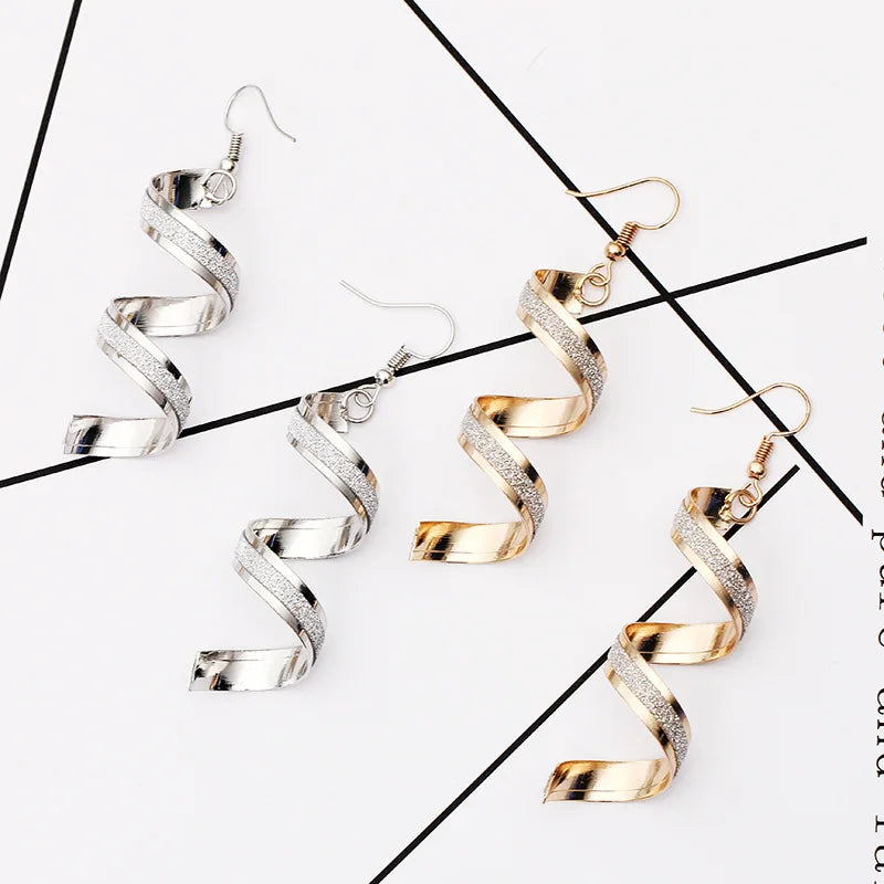 Geometric Spiral Earrings