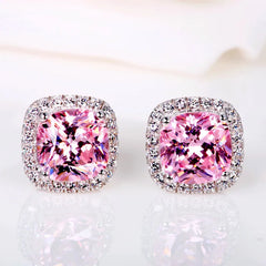 Elegant Crystal Zircon Stud Earrings