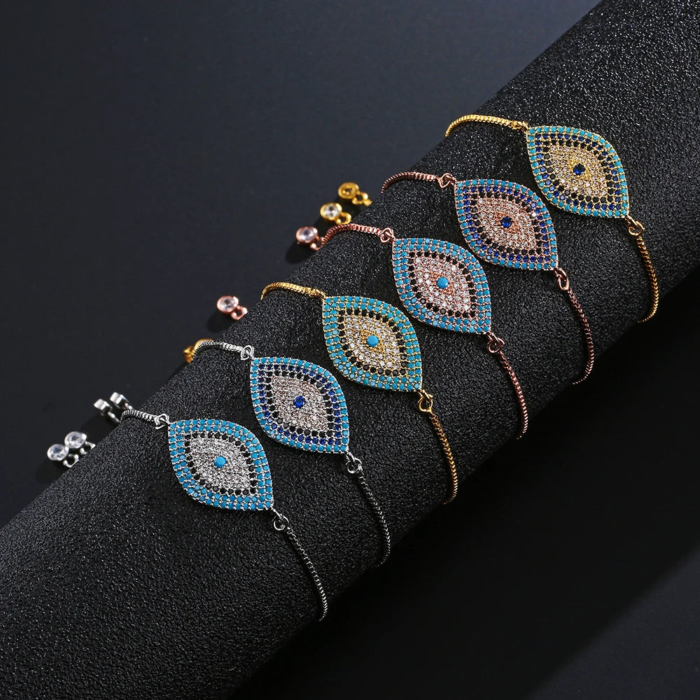 Trendy Gold Color Evil Eye Bracelet