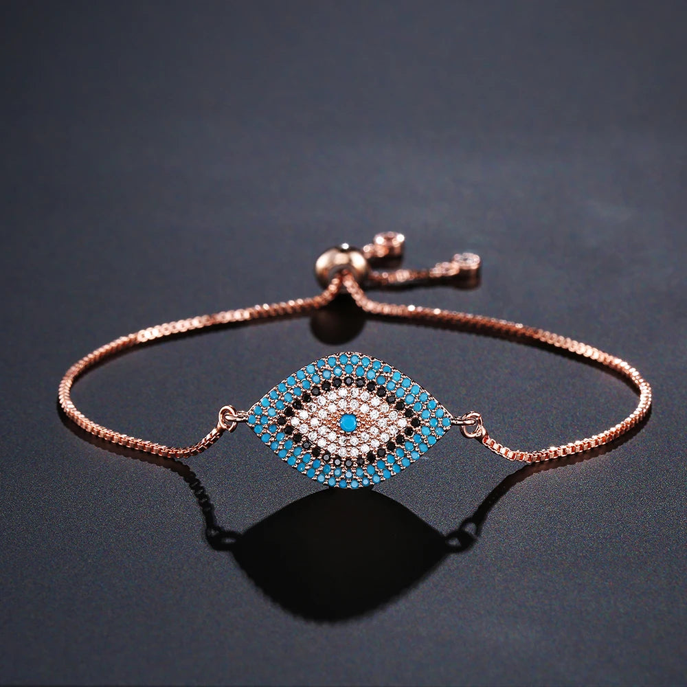 Trendy Gold Color Evil Eye Bracelet