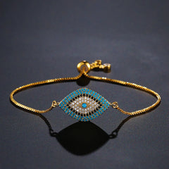 Trendy Gold Color Evil Eye Bracelet