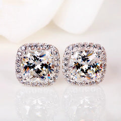 Elegant Crystal Zircon Stud Earrings