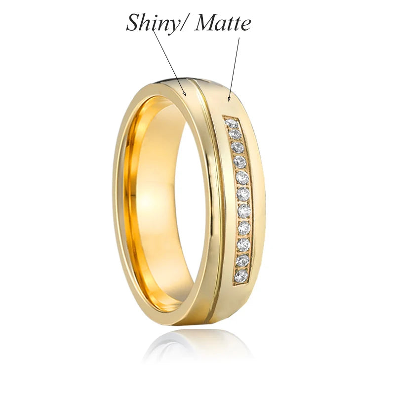 Couple's Love Alliance 18k Gold Wedding Rings Set