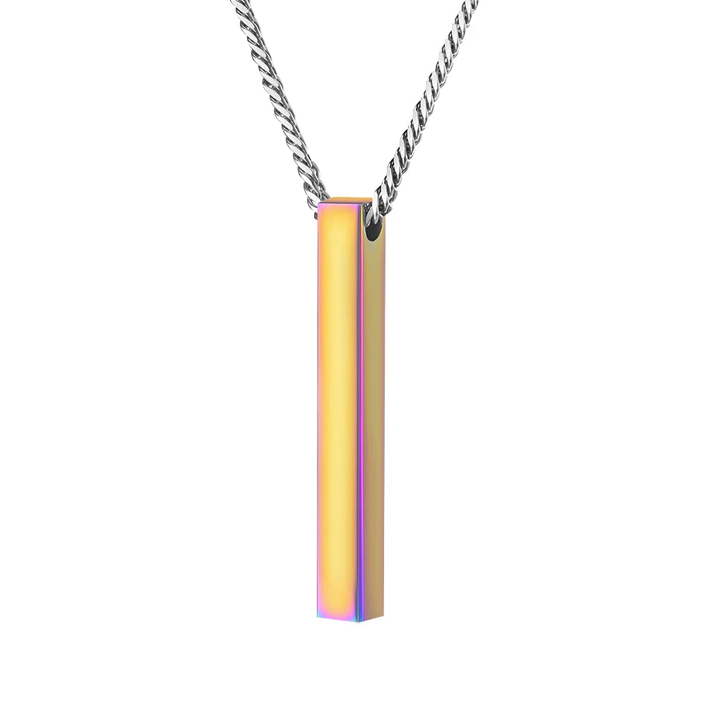 Personalized 18K Gold Plated Bar Necklace