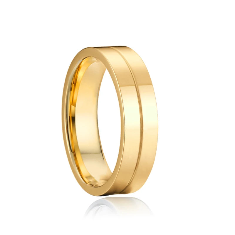 Couple's Love Alliance 18k Gold Wedding Rings Set