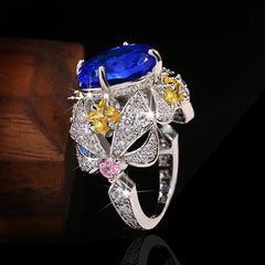 Elegant Sapphire Sterling Silver Rings for Women