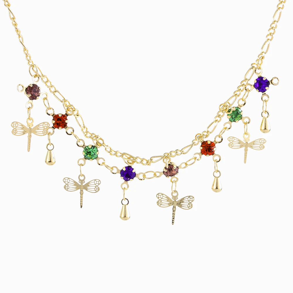 Wholesale 18K Gold Dragonfly Anklet