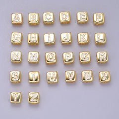 Juya 18K Gold Plated Alphabet Initial Letter Beads