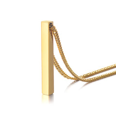 Personalized 18K Gold Plated Bar Necklace