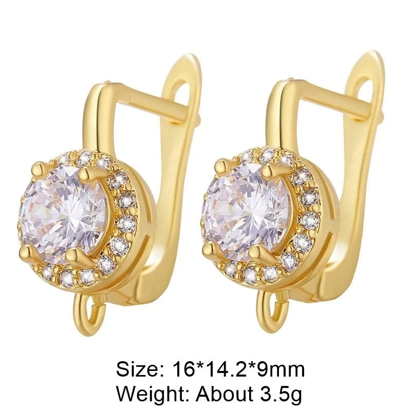 Juya 18K Gold Plated Bridal Jewelry Making Ear Wire Fasteners