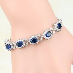 Fashionable Crystal Gem Charm Bracelet