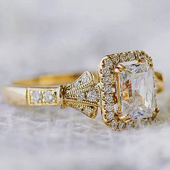 Elegant Shiny CZ Stone Engagement Rings