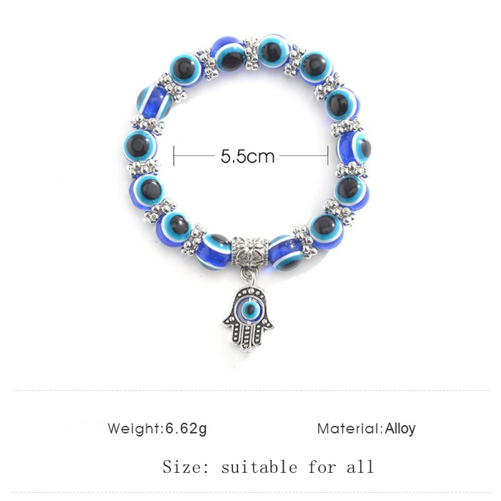 Retro Blue Evil Eye Bracelet